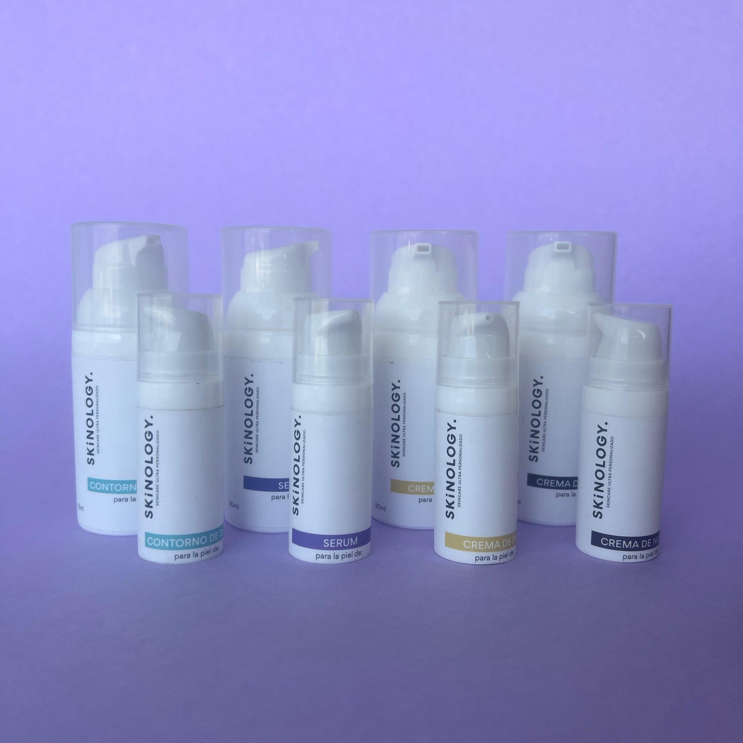 rutina completa de skincare skinology formulado y elaborado a medida tamaño full y travel size
