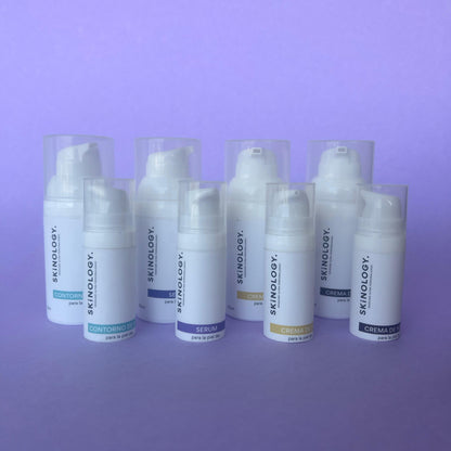 rutina completa de skincare skinology  formulado y elaborado a medida tamaño full y  travel size